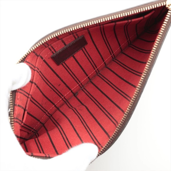 Authentic Louis Vuitton Neverfull MM damier ebene pouch red cherry lining - Picture 3 of 8